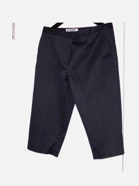 Jil Sander Elegant Black cotton stretch Capris size 42